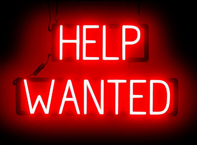 Help Wanted red neon sign | Past & Present Automotive Repair LLC
